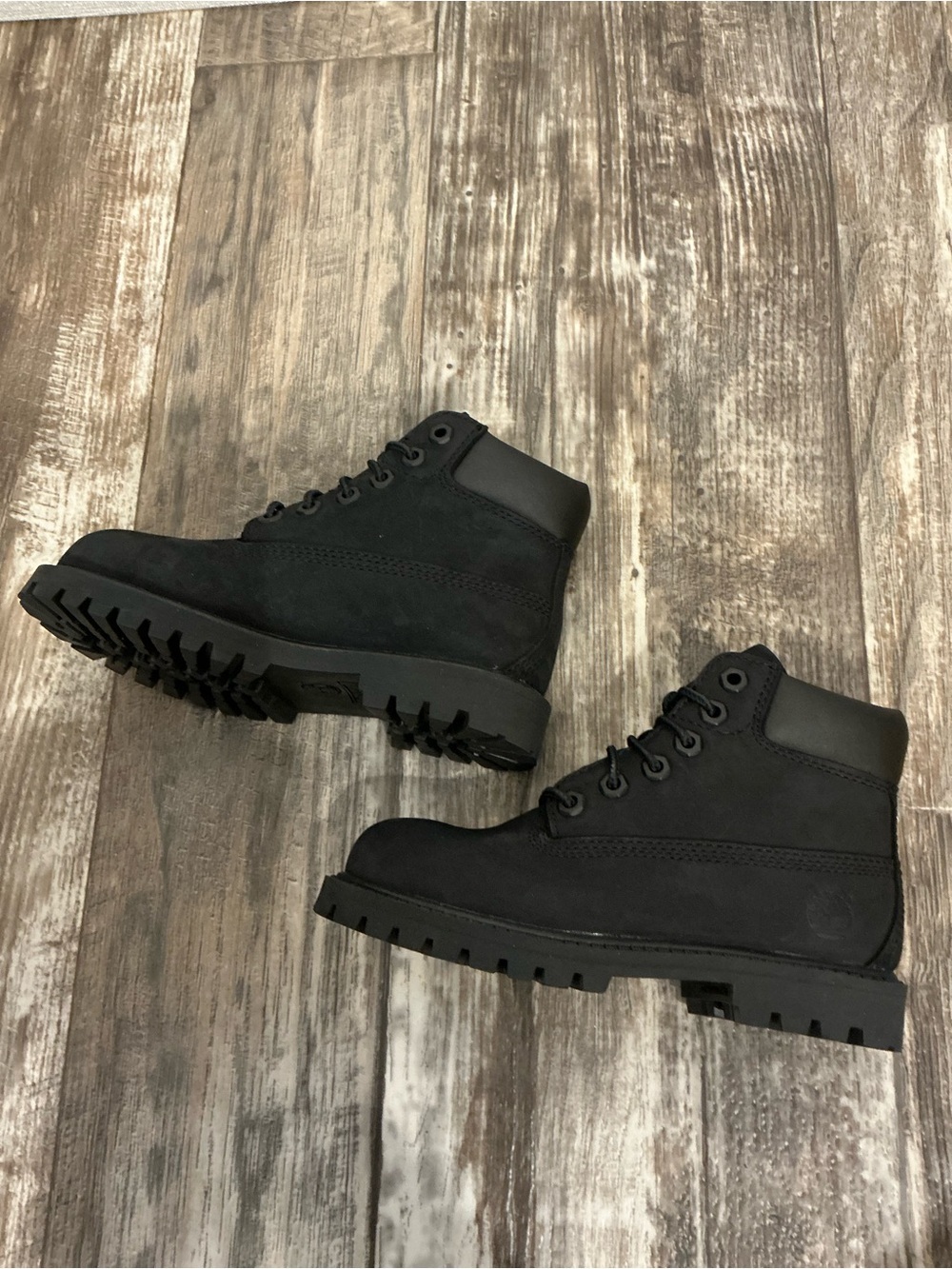 Black Lace-Up Lug Sole Boots - Picture 10 of 16